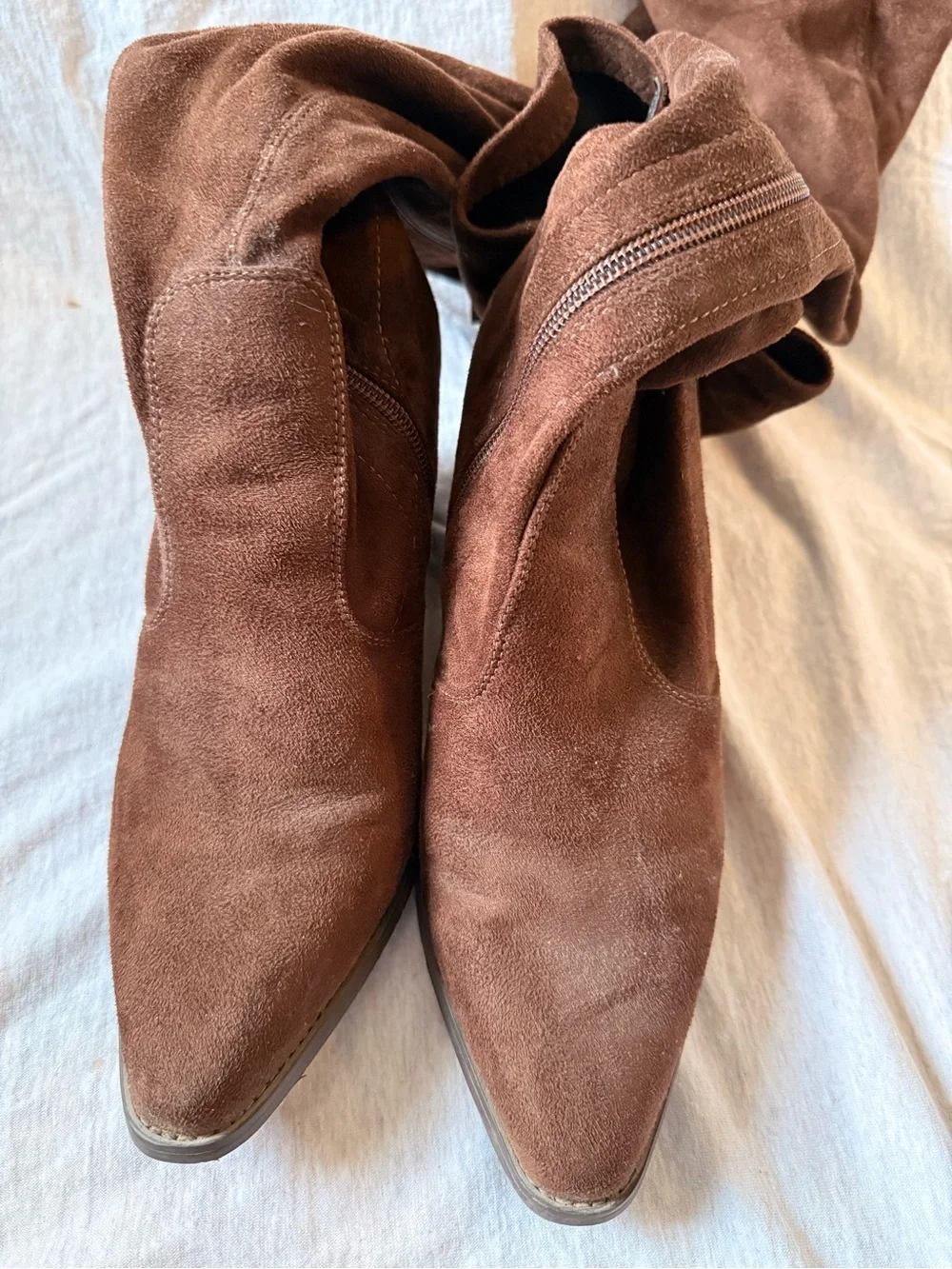 Dream Pairs Brown Suede Over the Knee Boots